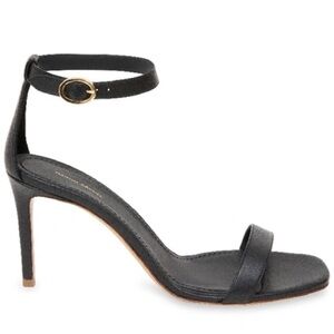 New in the box! Mansur Gavriel Lamb Ankle Strap Black Leather Sandals | Size 9.5